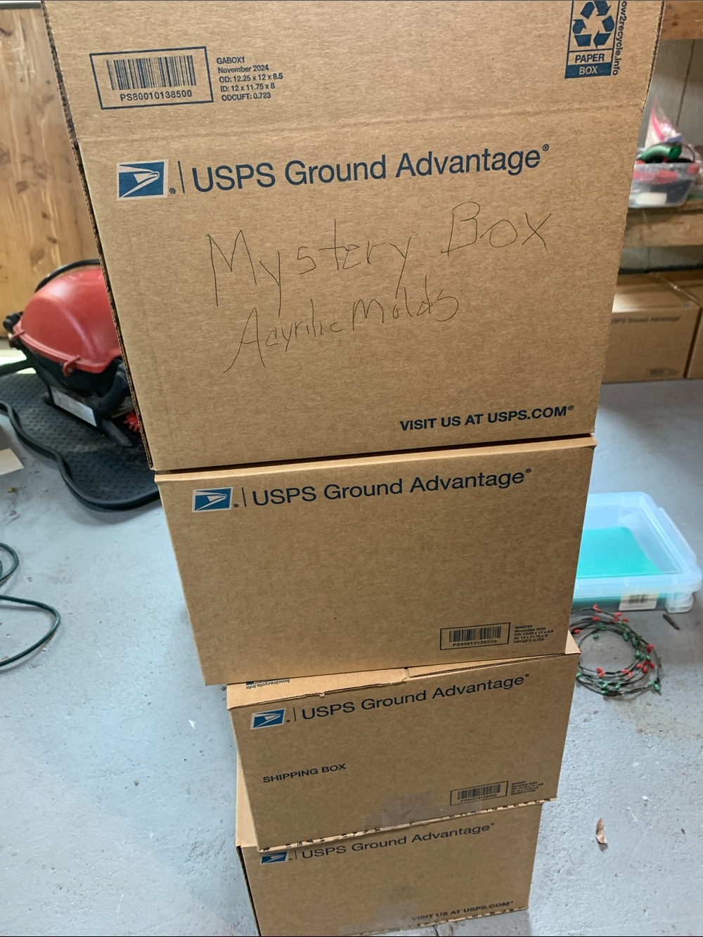 Mystery box of acrylic molds ea box $50